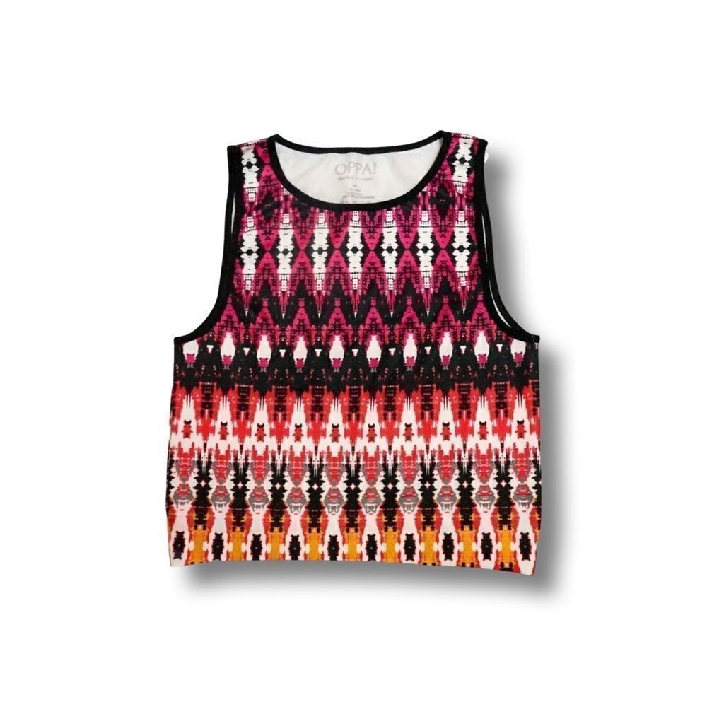 Ikat Batik Pattern exercise crop top